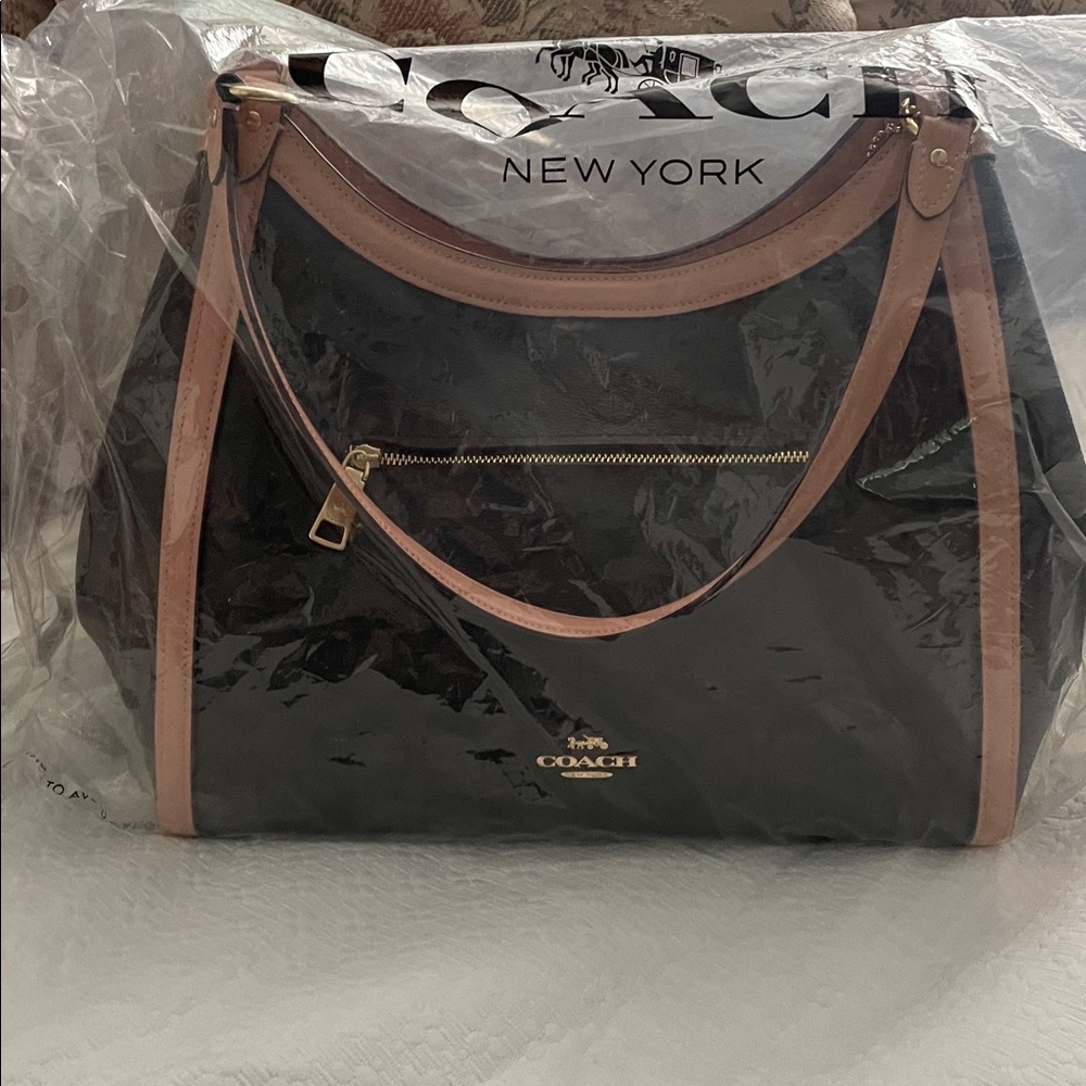 Coach Signature Kristy Brown/ Shell Pink Shoulder Bag and wallet set - Picture 13 of 14